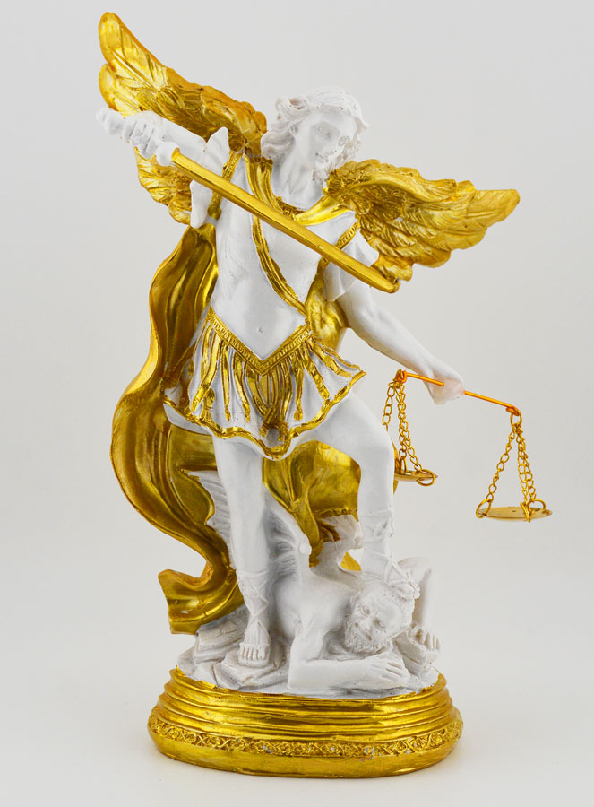 Statue Religieuse de Saint Michel avec Balance  -  20cm (pic 1)