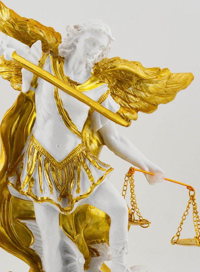 Statue Religieuse de Saint Michel avec Balance  -  20cm (pic 3)