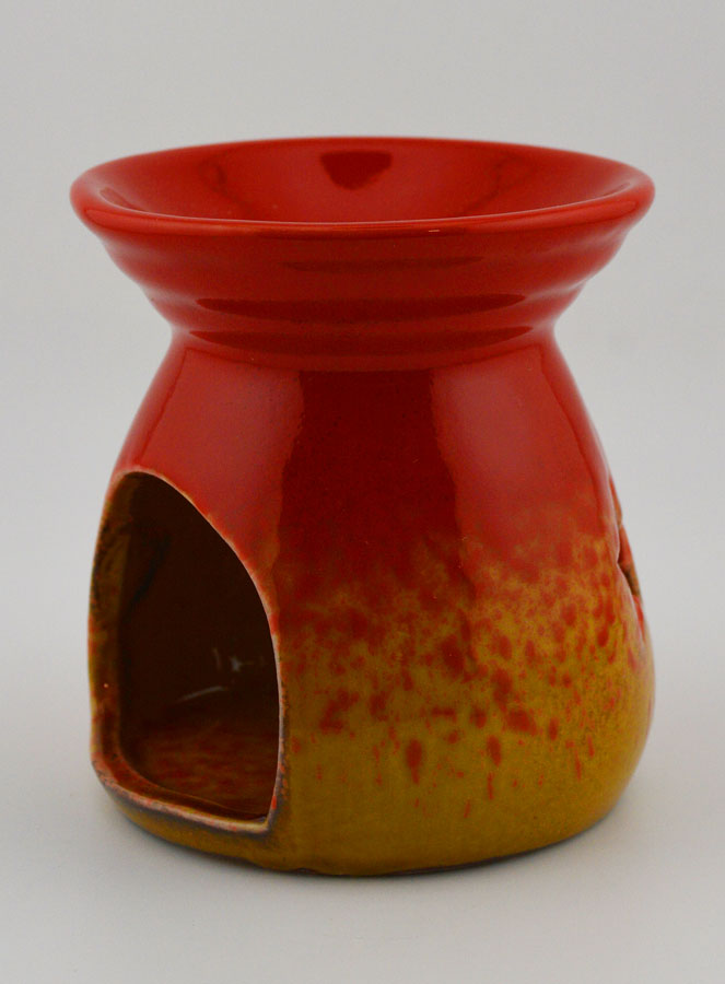 Brûleur à Huile en Céramique Ajourée - Rouge (pic 2)