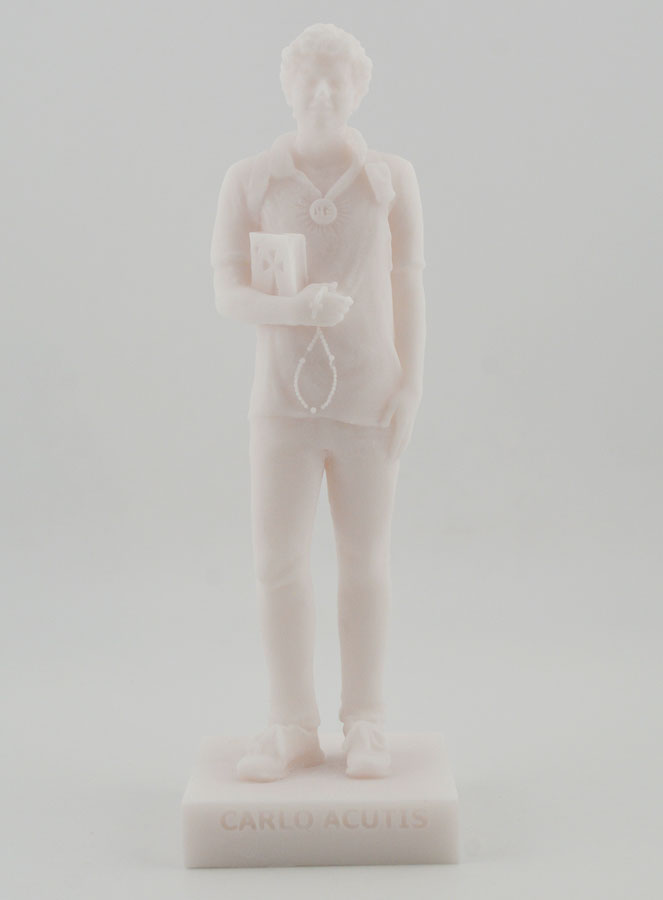 Statue en Albatre 15cm - Bienheureux Carlo Acutis (pic 1)
