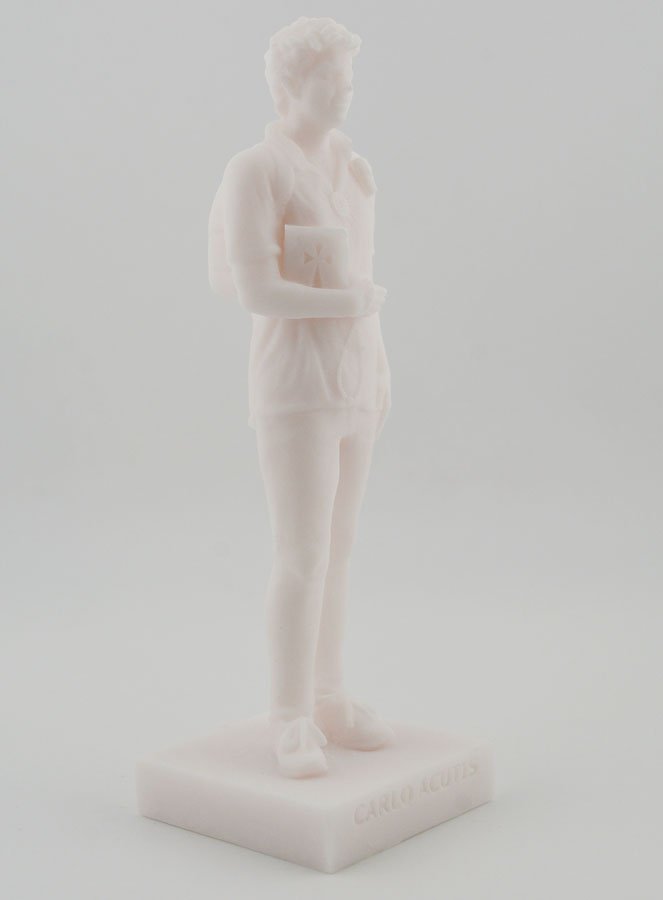 Statue en Albatre 15cm - Bienheureux Carlo Acutis (pic 2)