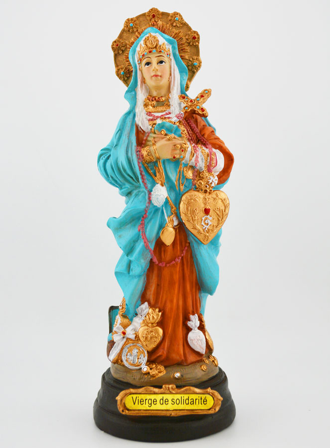 Statue Religieuse de Notre Dame des Solidarités - 20cm (pic 1)