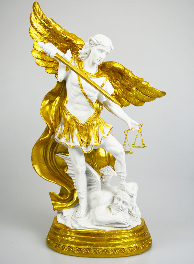 Statue Religieuse de Saint Michel avec Balance - 40cm (pic 1)