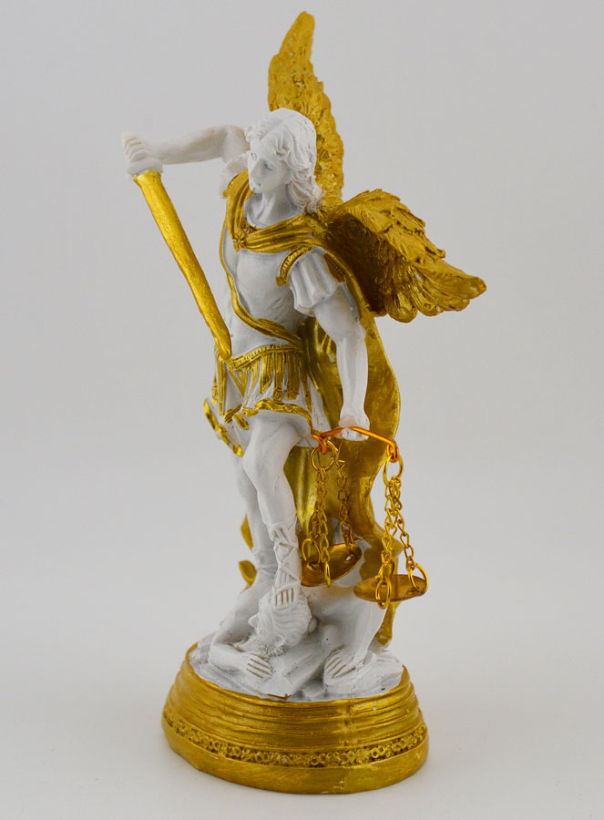 Statue Religieuse de Saint Michel avec Balance - 14cm (pic 2)
