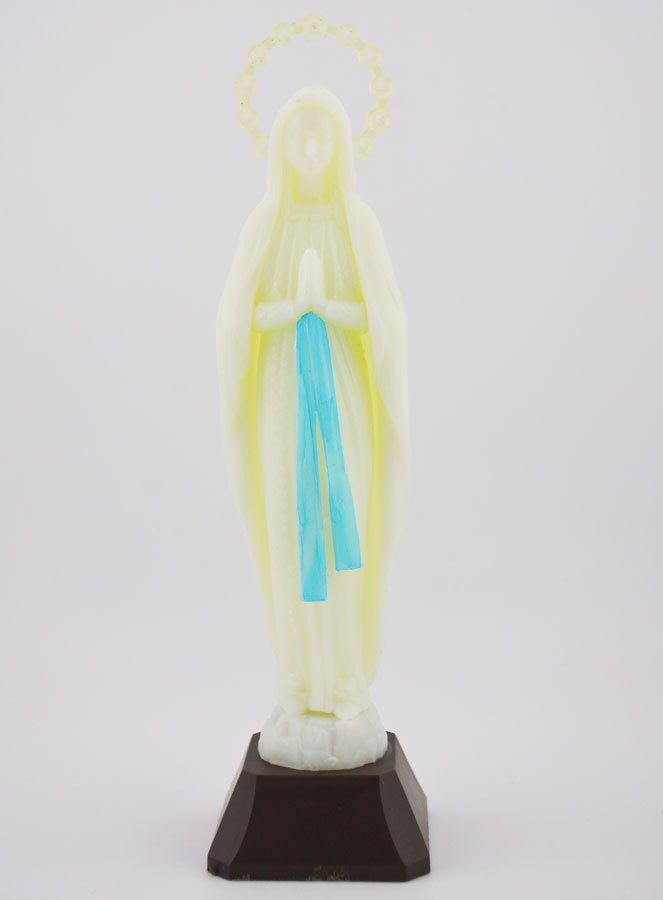 Statue Notre Dame de Lourdes Fluo - 14cm (pic 1)