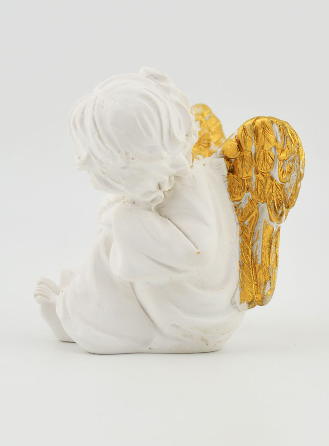 Statue Religieuse Ange Assis 6,5cm (pic 4)