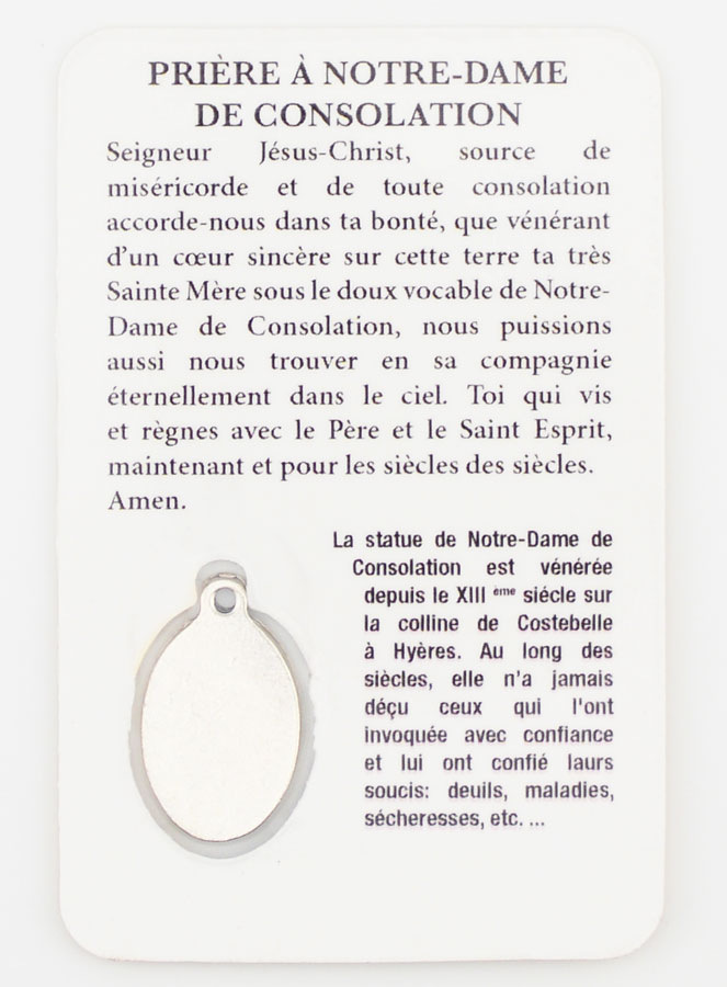 Carte de Prière & Médaille - Notre Dame de Consolation (pic 2)