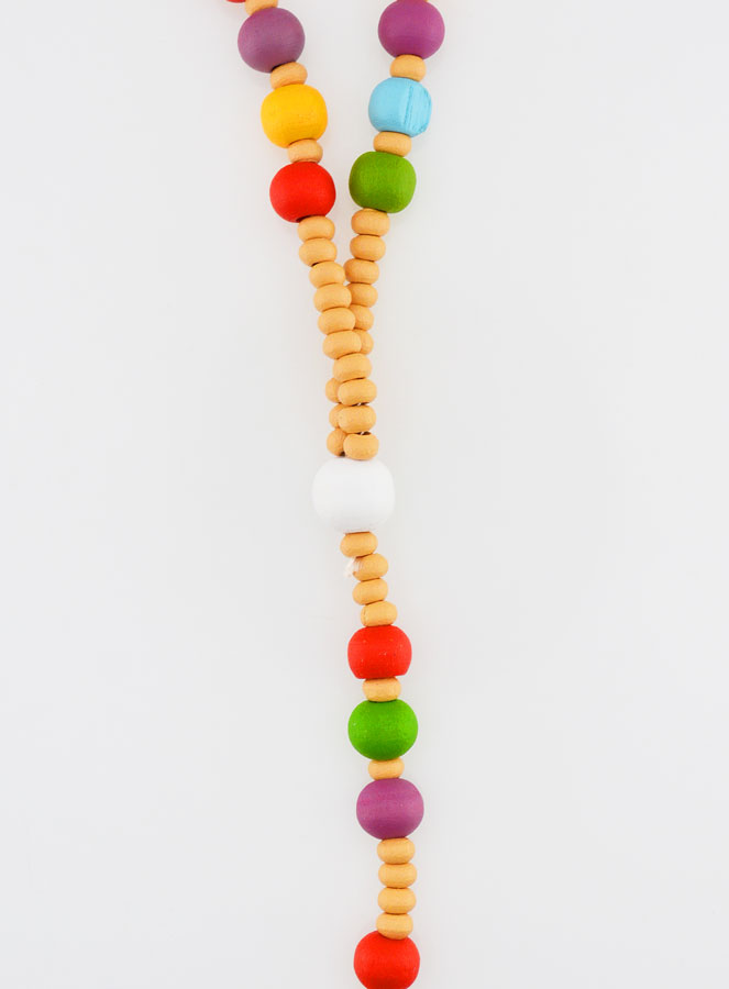 Chapelet en Bois Grains Multicolores (pic 4)
