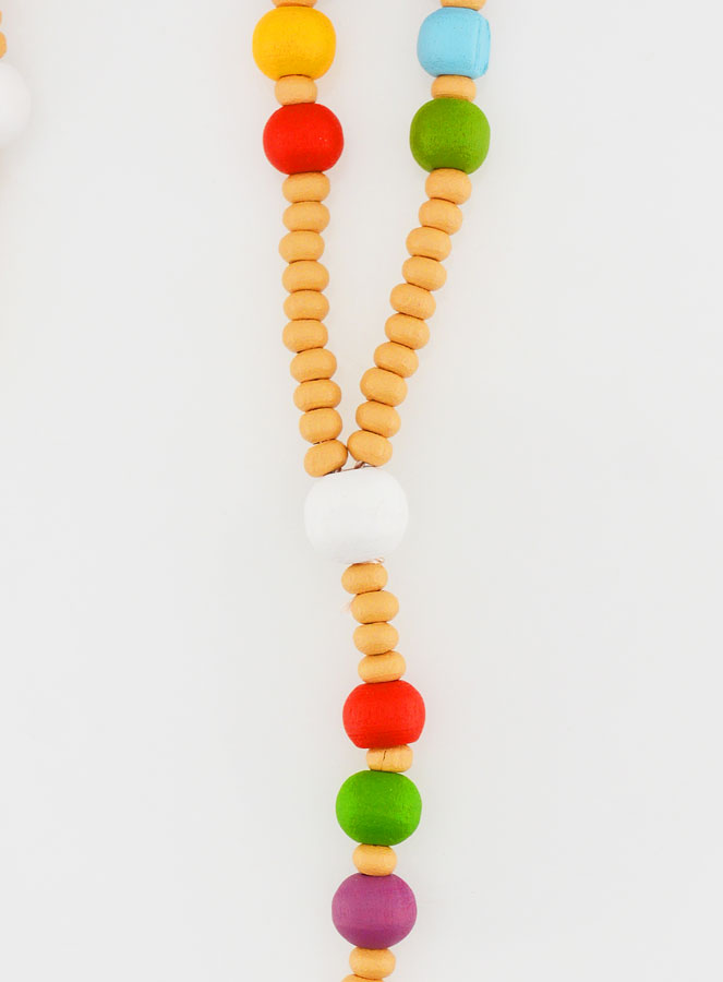 Cadeau de Communion - Chapelet en Bois Multicolore (pic 4)