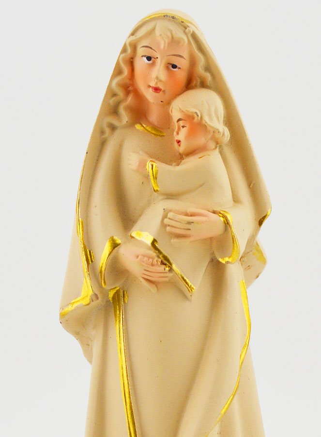 Statue Vierge à l'Enfant - 12cm (pic 3)