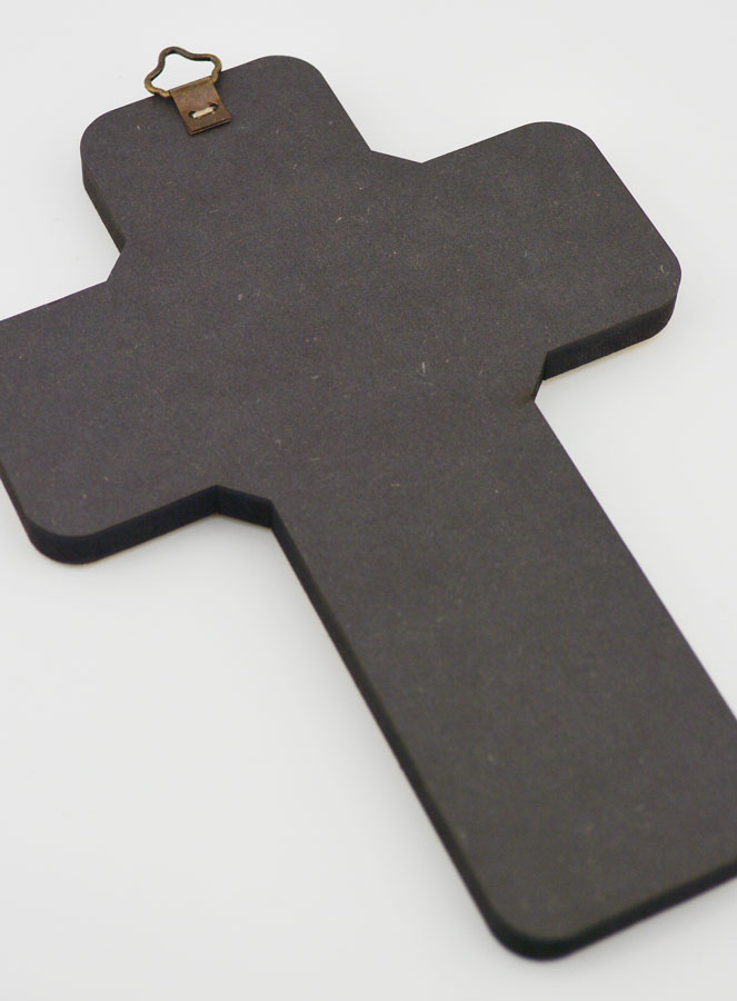 Croix Icône en Bois Sainte Famille - 18cm (pic 4)