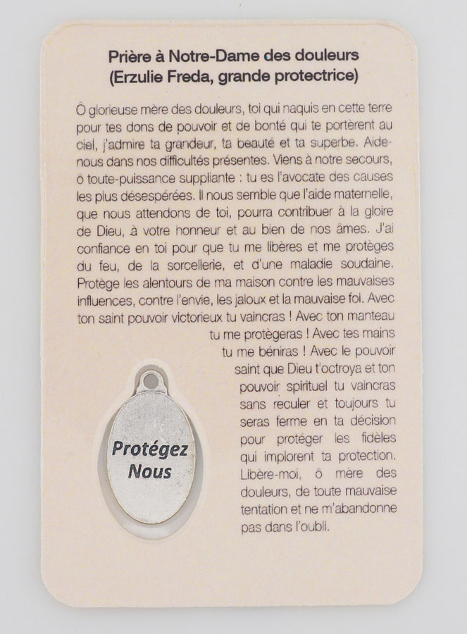 Carte de Prière & Médaille - Notre Dame des Douleurs (pic 2)