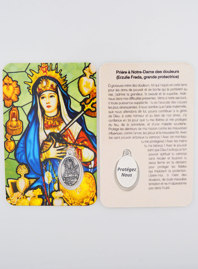 Carte de Prière & Médaille - Notre Dame des Douleurs (pic 3)
