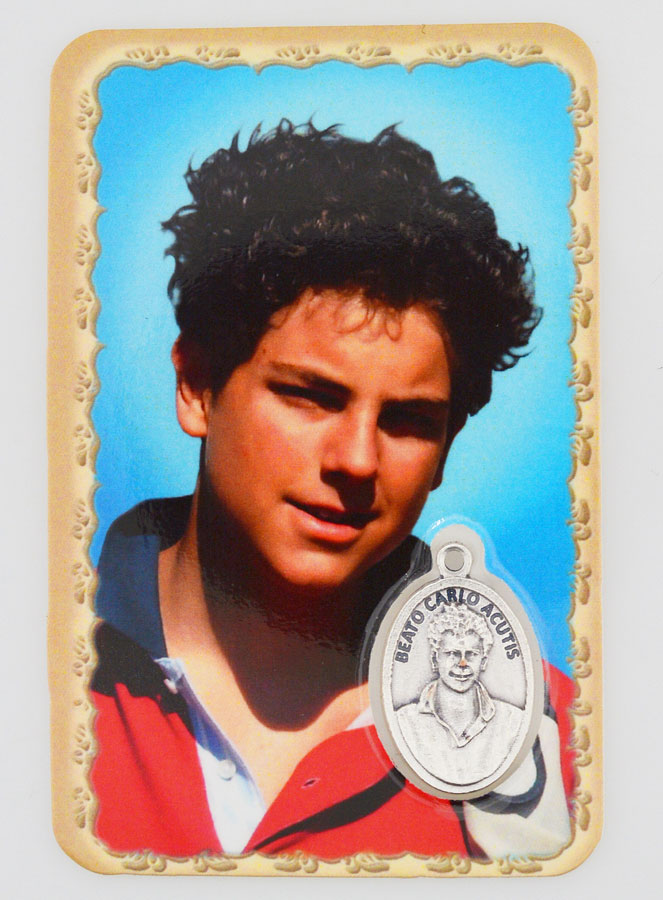 Carte de Prière & Médaille - Bienheureux Carlo Acutis (pic 1)