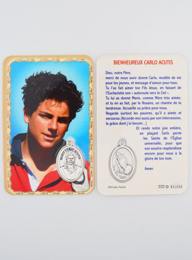 Carte de Prière & Médaille - Bienheureux Carlo Acutis (pic 3)