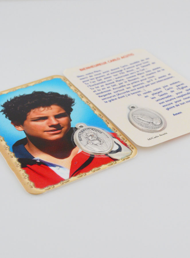 Carte de Prière & Médaille - Bienheureux Carlo Acutis (pic 4)