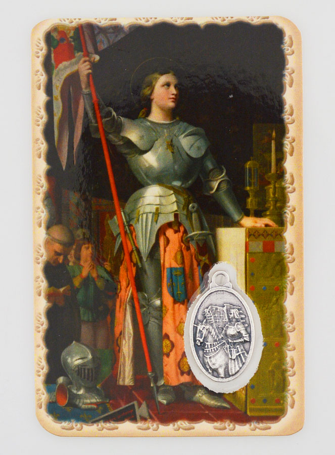 Carte de Prière & Médaille - Sainte Jeanne d'Arc (pic 1)