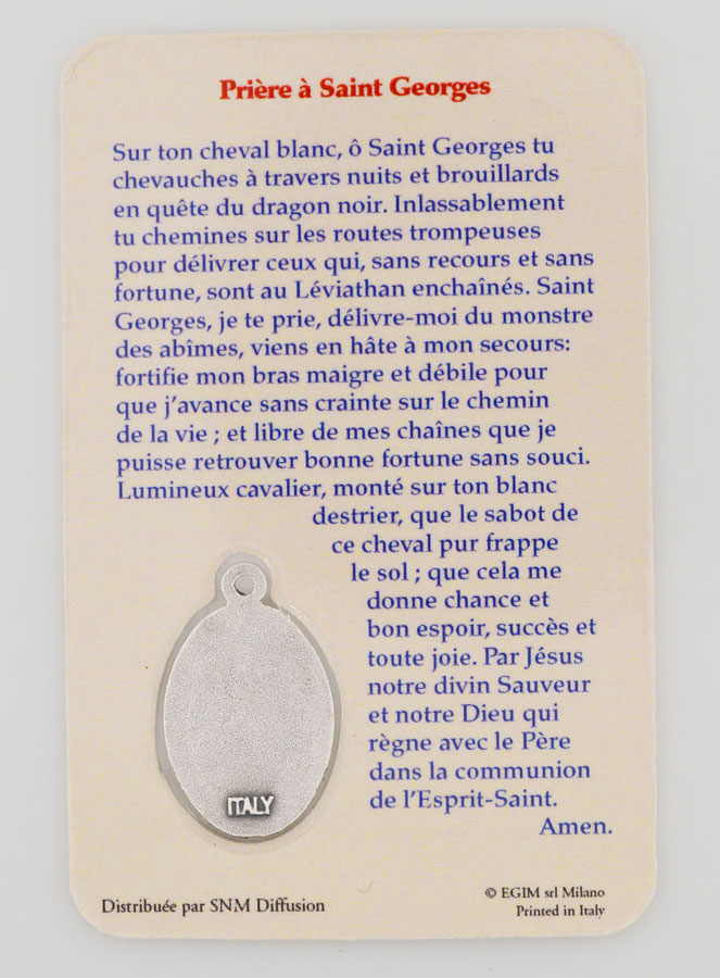 Carte de Prière & Médaille - Saint Georges (pic 2)