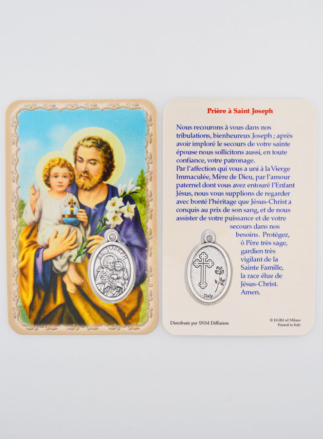Carte de Prière & Médaille - Saint Joseph (pic 3)