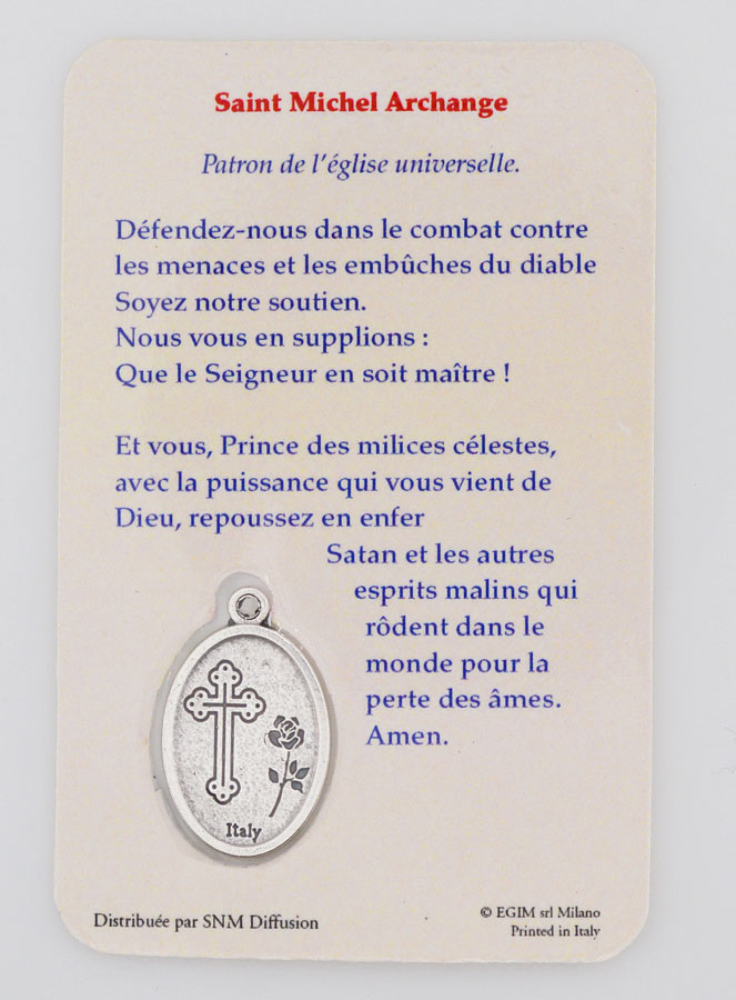 Carte de Prière & Médaille - Saint Michel Archange (pic 2)