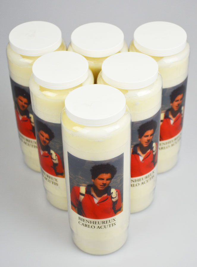 Lot de 6 Bougies de Neuvaine à Carlo Acutis (pic 2)