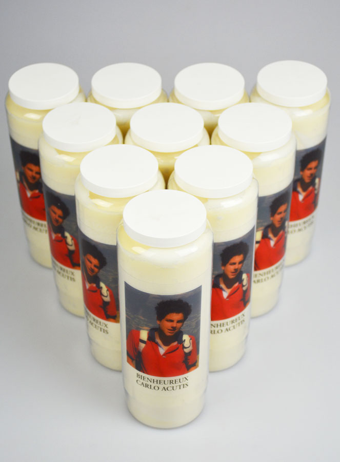 Lot de 10 Bougies de Neuvaine à Carlo Acutis (pic 2)