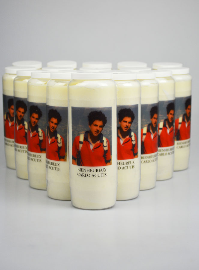 Lot de 20 Bougies de Neuvaine à Carlo Acutis (pic 1)