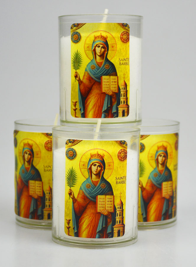 Lot de 4 Bougies Veilleuses Sainte Barbe (pic 1)