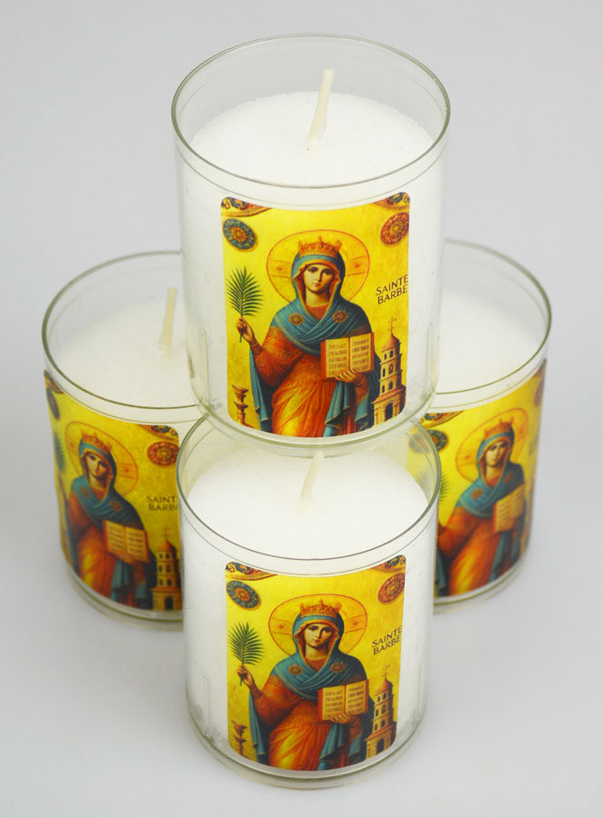 Lot de 4 Bougies Veilleuses Sainte Barbe (pic 2)