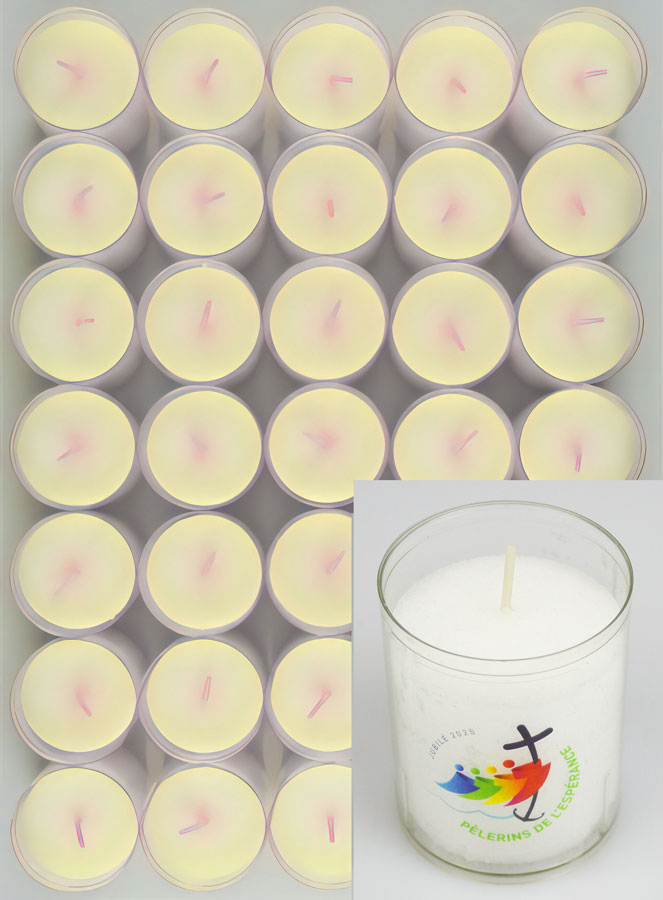 Lot de 48 Bougies Veilleuses Jubilé 2025 - Pèlerins de l'Espérance (pic 2)