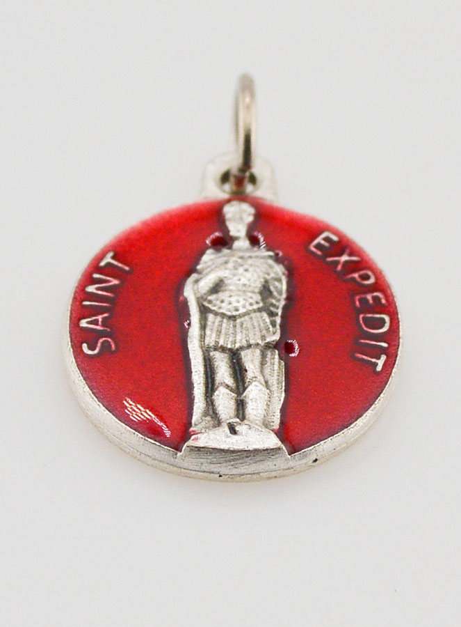 Médaille de Saint Expédit Rouge 18mm (pic 2)