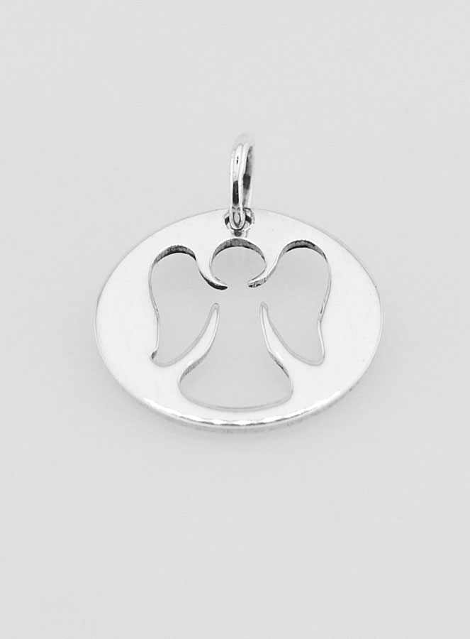 Médaille en Argent Ajourée 15mm - Ange Gardien (pic 2)