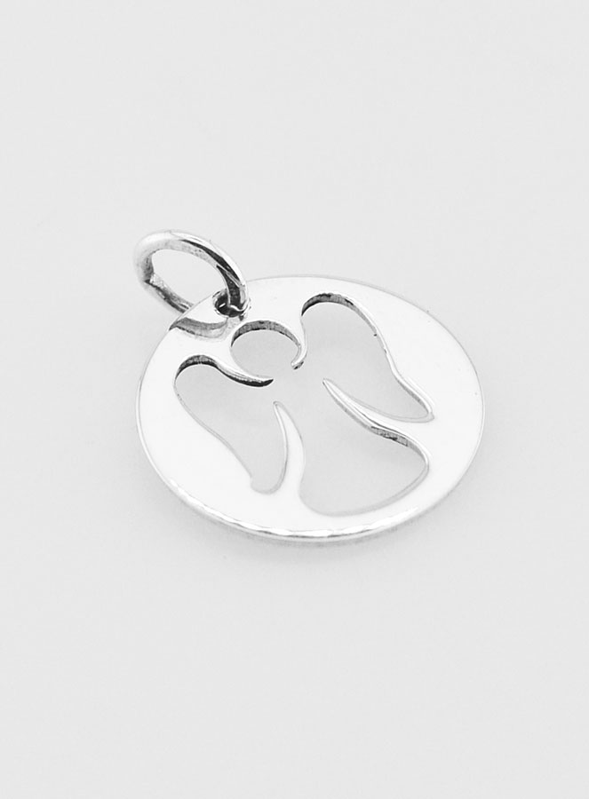 Médaille en Argent Ajourée 15mm - Ange Gardien (pic 3)