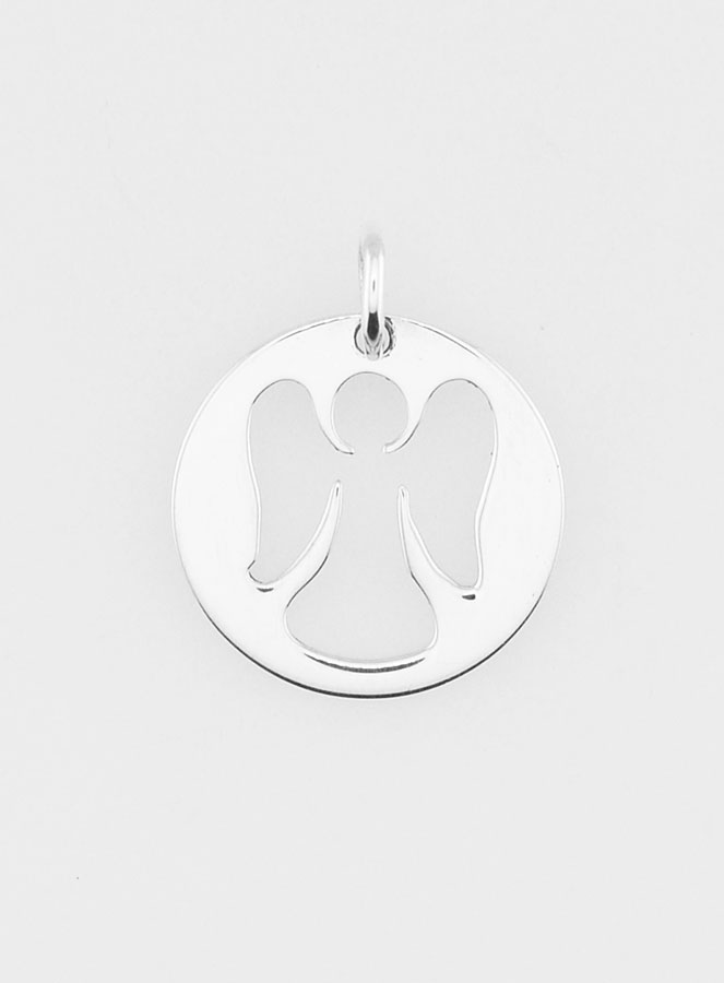 Médaille de Baptême Fille en Argent - Ange Gardien (pic 1)