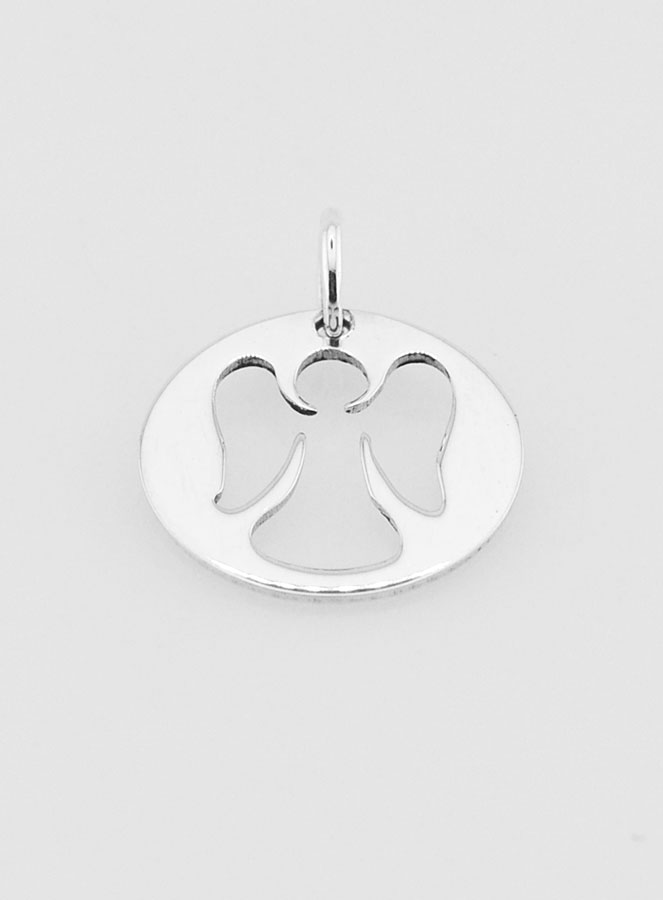 Médaille de Baptême Fille en Argent - Ange Gardien (pic 2)