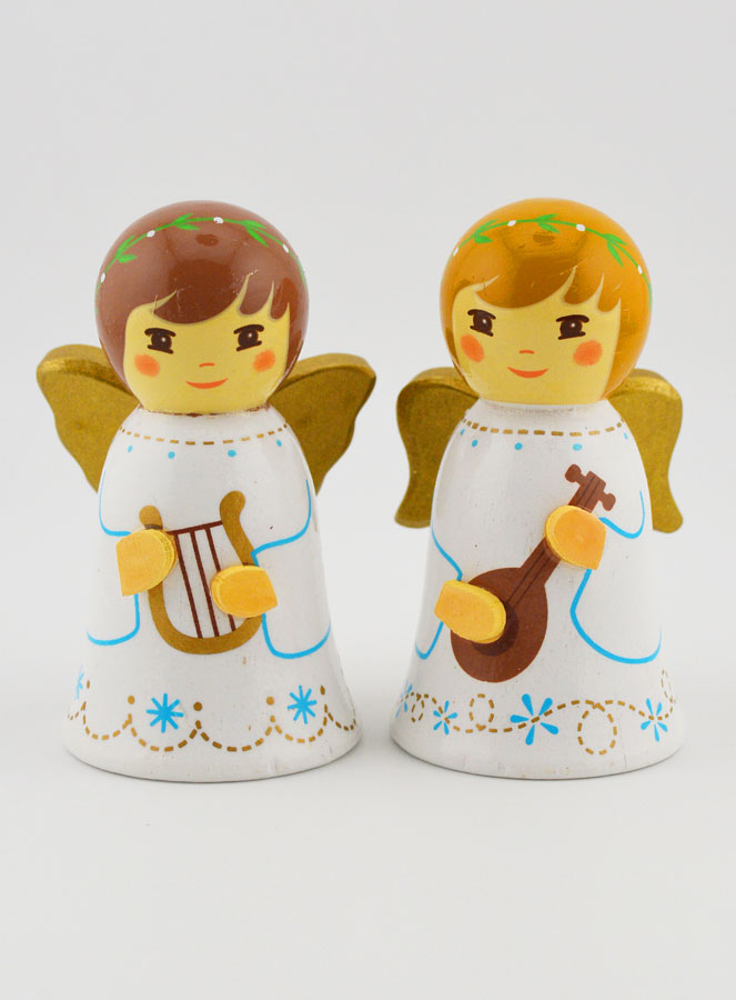 Crèche de Noël - Anges Musiciens Lyre & Mandoline (pic 1)