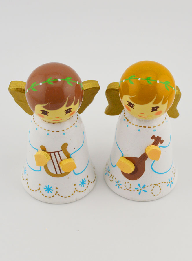 Crèche de Noël - Anges Musiciens Lyre & Mandoline (pic 2)