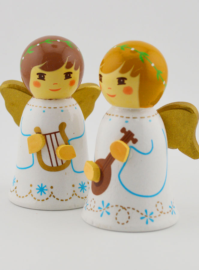 Crèche de Noël - Anges Musiciens Lyre & Mandoline (pic 4)