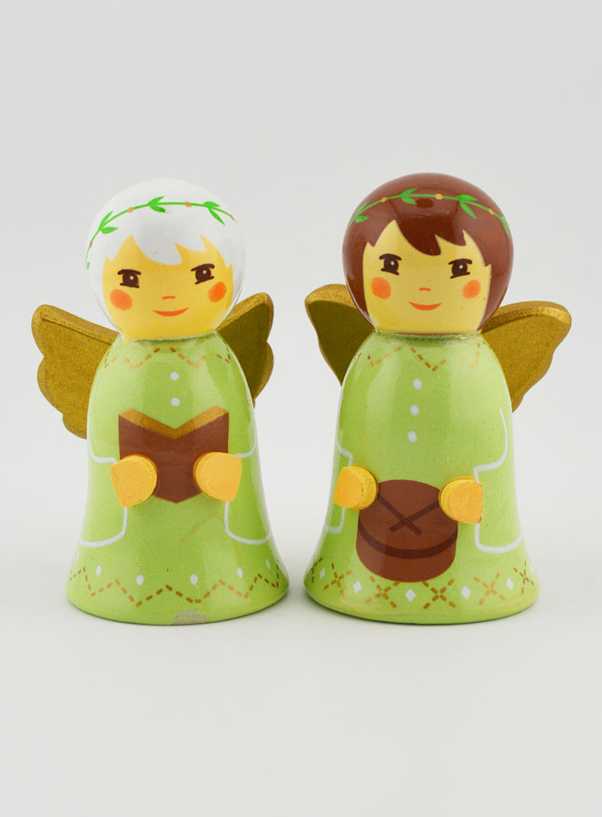 Crèche de Noël - Anges Musiciens Tambour & Livre (pic 1)