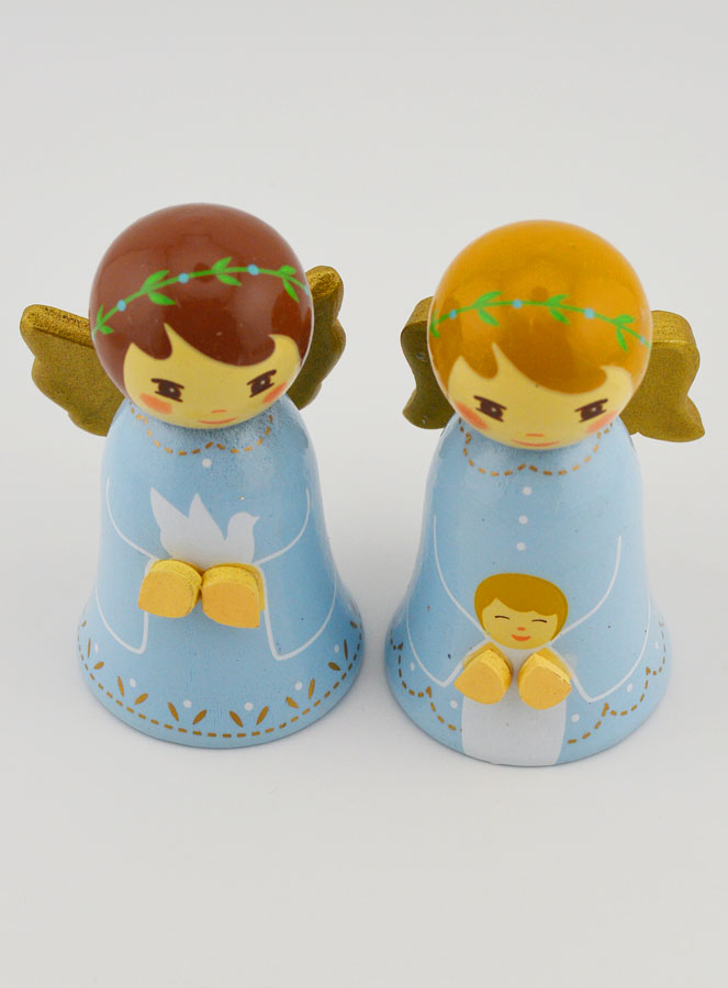 Crèche de Noël - Anges Bleus Enfant & Colombe (pic 2)