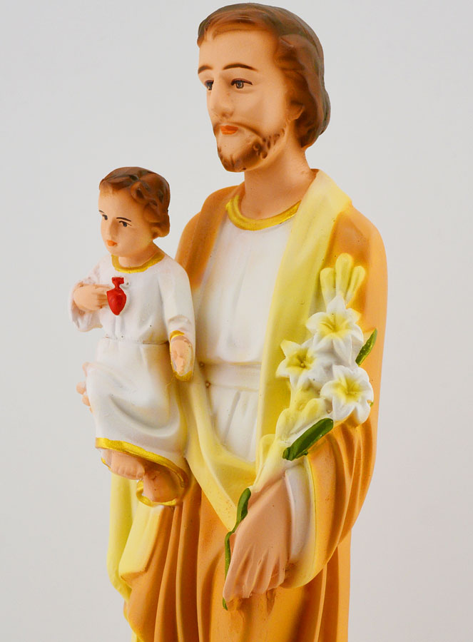 Statue Religieuse de Saint Joseph au Lys - 30cm (pic 4)