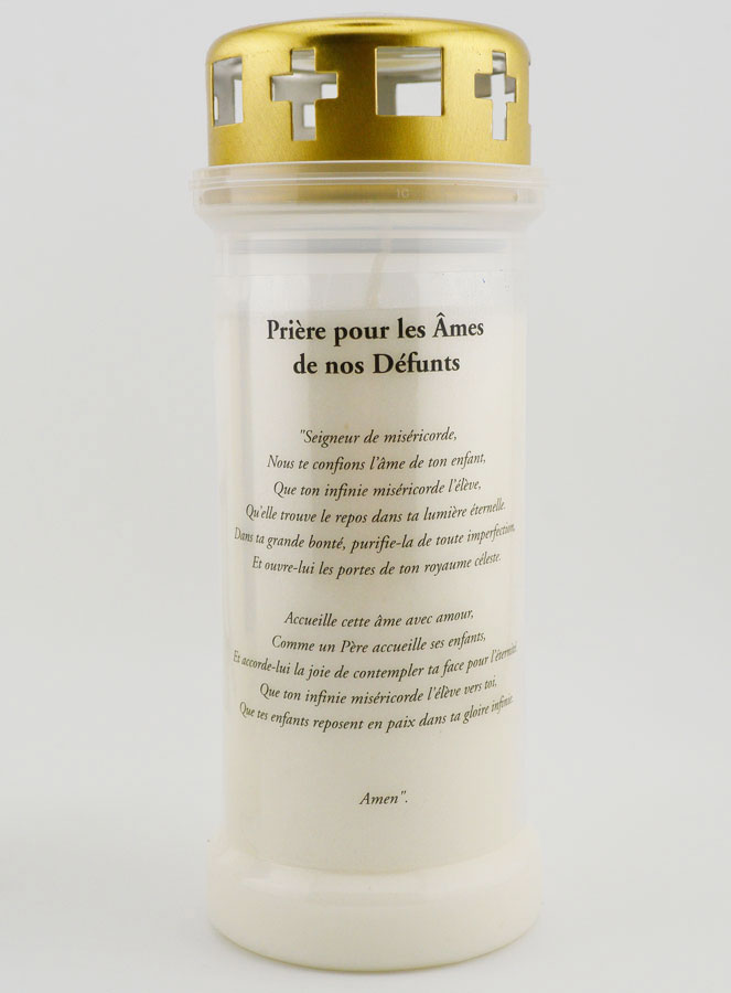 Bougie de Cimetière Pour les Âmes de nos Défunts & Prière (pic 4)