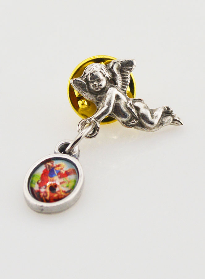 Pin's Médaille Saint Michel Archange - 3cm (pic 3)