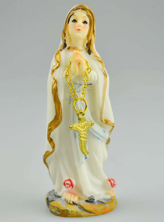 Statue Notre Dame de Lourdes - 8cm (pic 2)