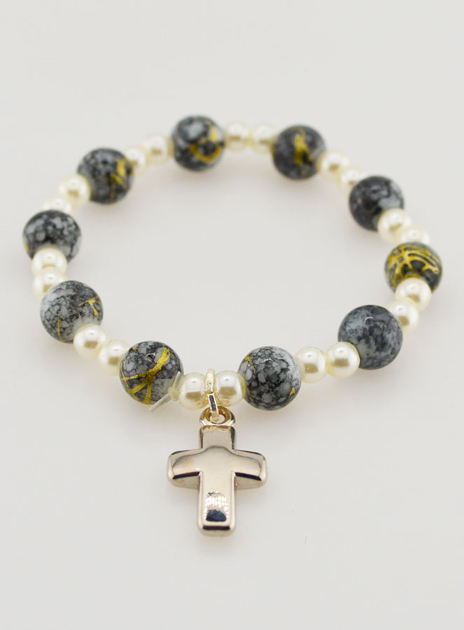 Bracelet Religieux Enfant & Croix - Gris (pic 2)