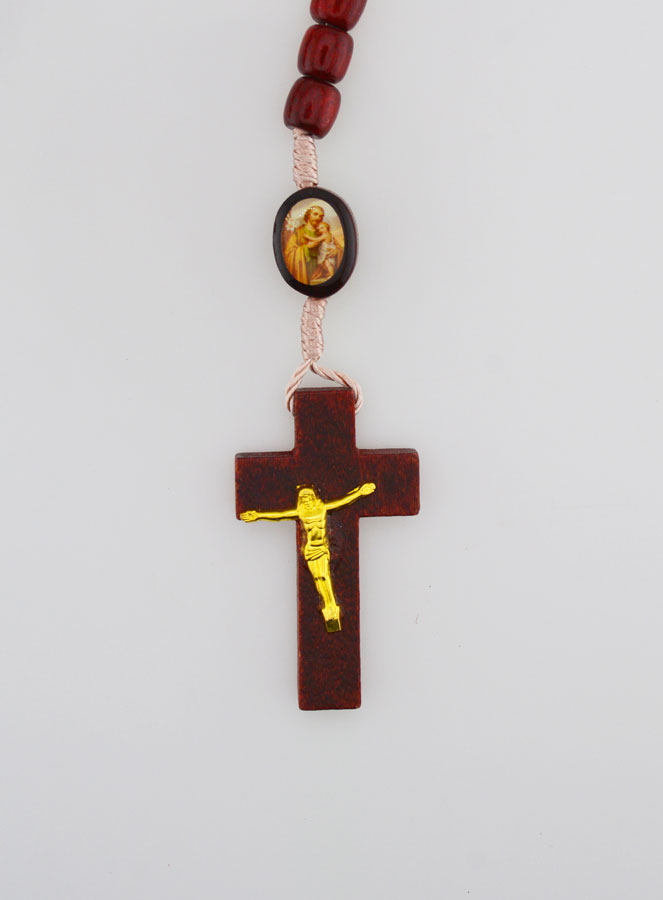 Chapelet Saint Joseph - Grains en Bois (pic 3)