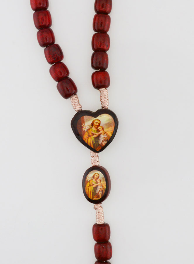 Chapelet Saint Joseph - Grains en Bois (pic 4)