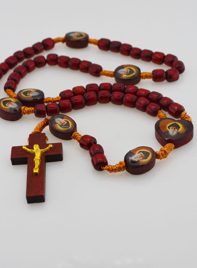 Chapelet Saint Charbel - Grains en Bois (pic 2)