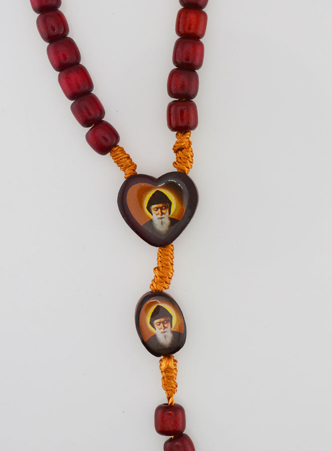 Chapelet Saint Charbel - Grains en Bois (pic 4)