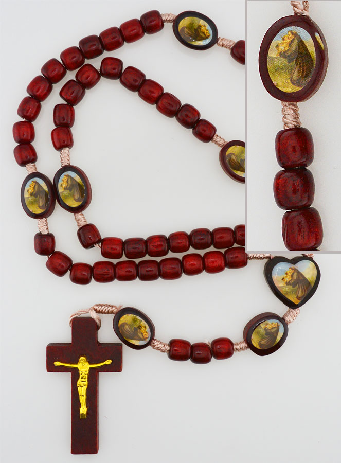 Chapelet Saint Antoine - Grains en Bois (pic 1)